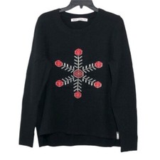 NWT Woolrich Fair Isle Women's Holiday Snowflake Motif Wool Blend Sweater size M