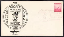 WWII Submarine USS HOE SS-258 KEEL LAYING Naval Cover C3411