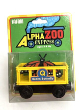 Yellow Safari Alpha Zoo Express Queen Butterfly Train Thomas Friends Wood RR NIP