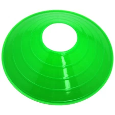 12 Green Disc Cones Soccer Football Track Field Marking Coaching Practice Shiny