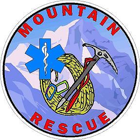 Mount Rescue Wall Sticker Mountain Rescue Reflective Vinyl Decal Sticker SAR EMT Paramedic ...