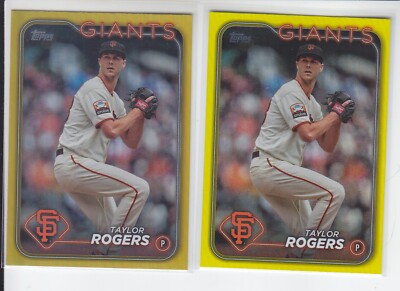 2 - 2024 Topps TAYLOR ROGERS Yellow + Gold Foil Giants #176