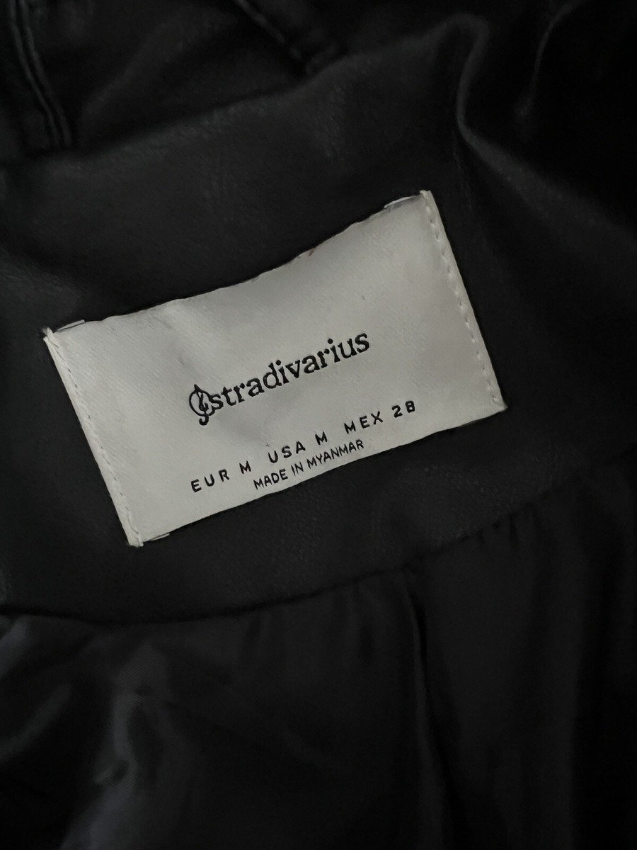 Giacca Giubbotto Chiodo Pelle Biker Stradivarius oversize