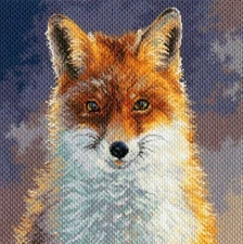 "Fox" Printed Cross Stitch Canvas Collection D'arts 1878