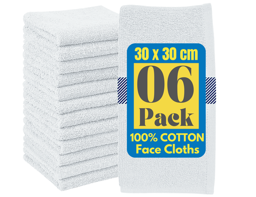 100% Egyptian Cotton Flannel Face Cloths Soft & Absorbent 500 GSM 6X, 12X, 24X - Picture 5 of 12