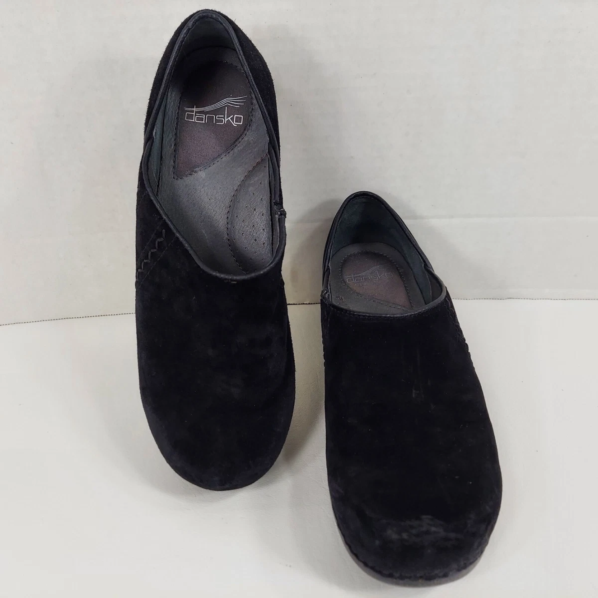 Dansko black suede best sale clogs