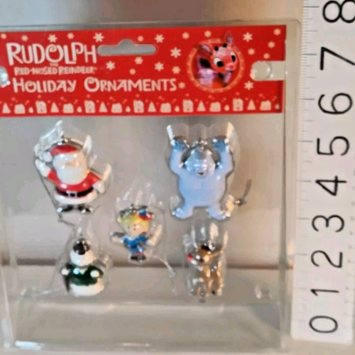 RUDOLPH LA RENNA DAL NASO ROSSO SET 5 FIGURINE Nuovo Vecchio Stock 2009 Natale Pupazzo di Neve - Foto 3 di 10