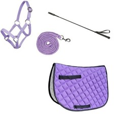 Set Halfter mit Strick  Schabracke und Gerte für Holzpferd