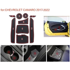 Gate Slot Pad For Chevrolet Camaro 2017-22 Accessories Anti-Slip Cup Holder Mats