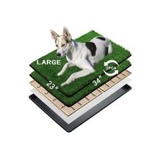 MEEXPAWS Dog Grass Pee Pads for Dogs with Tray, Large Size 34 by 23 in, 2 Dog...