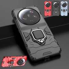 For Xiaomi 13 Ultra, Luxury Shockproof Hybrid Armor Ring KickStand Case Cover
