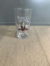 SAMUEL ADAMS BREWER PATRIOT BOSTON LAGER 16 Oz BEER GLASS ALE PINT MICRO BREWERY