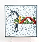 Hermes Hippomobile square tray porcelain Change tray horse 17 x 17 cm