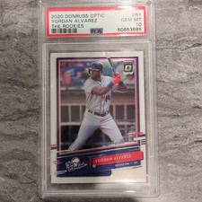 Yordan Alvarez Rookie Card 2020 Donruss Optic The Rookies #R1 PSA 10