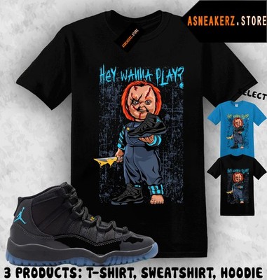 Shirt Matching AJ 11 Gamma Blue 2025 To Match Sneaker Sneakerhead Chucky T-Shirt