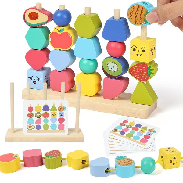 FäDelspiel Sortierspiel Montessori Holzspielzeug Motorikspielzeug Ab 3 Jahre-image