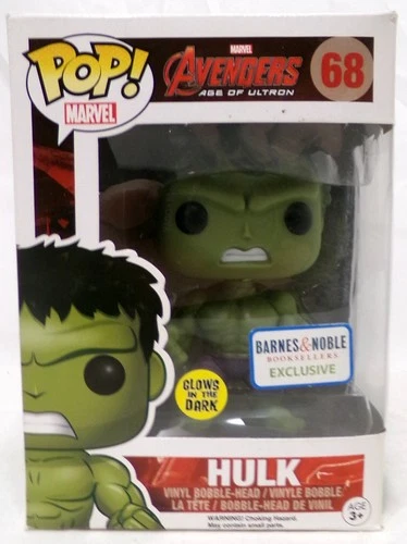 Funko Pop! 68 Hulk Glows Barnes & Noble Exclusive Marvel Avengers Age of Ultron