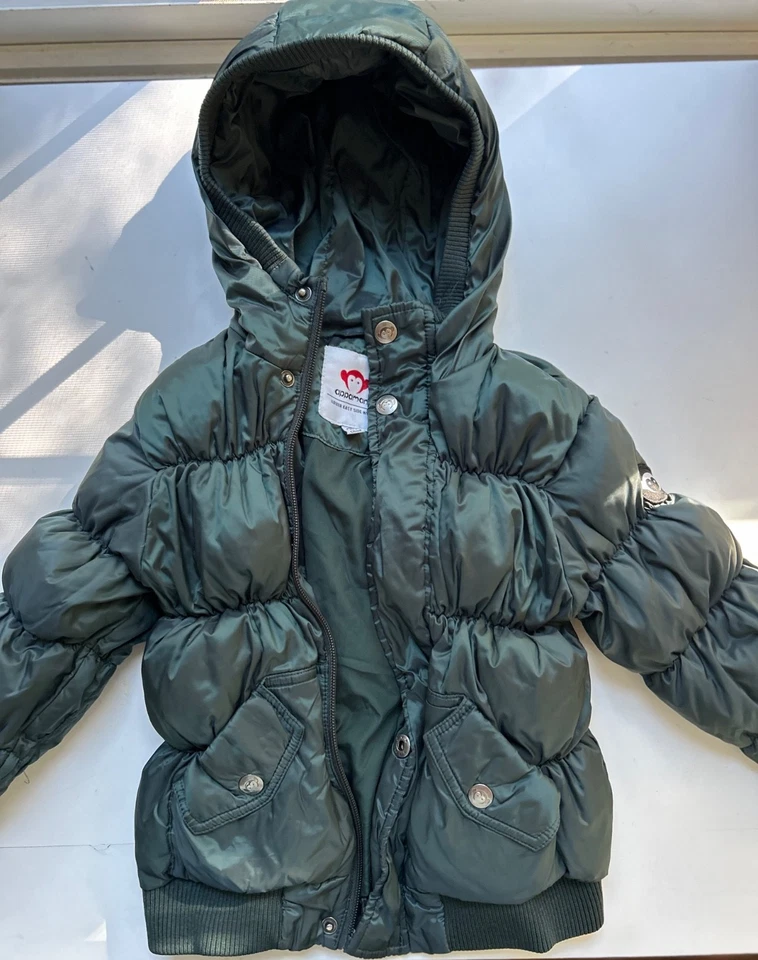 Appaman 男孩绿色全拉链长袖 Puffer 大衣尺寸 4T 二手状况完好 — 第 2/4 张图片