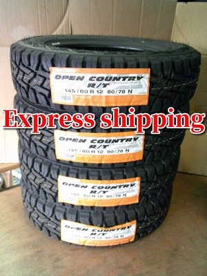 a Set of 4 145/80r12 TOYO Open Country R/t Tires Mud SUV for off