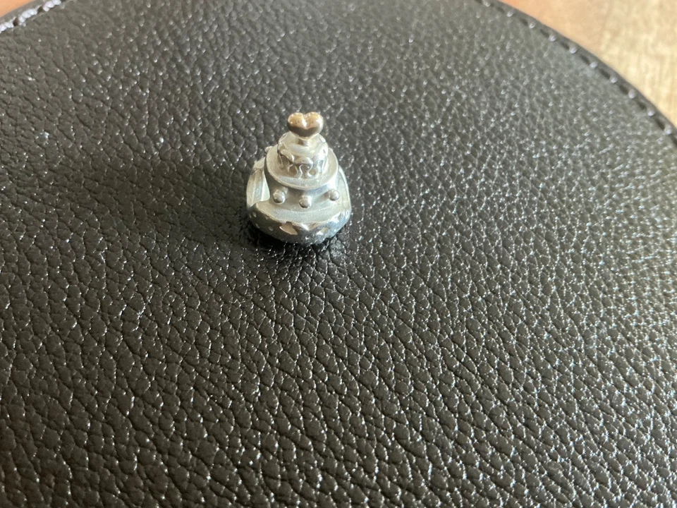 Pandora Hochzeitstorte Silber Herz 14ct Gold