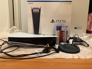 (GETESTET) Sony PS5 Blu-Ray (Disc Drive) Edition Konsole BUNDLE - Weiß