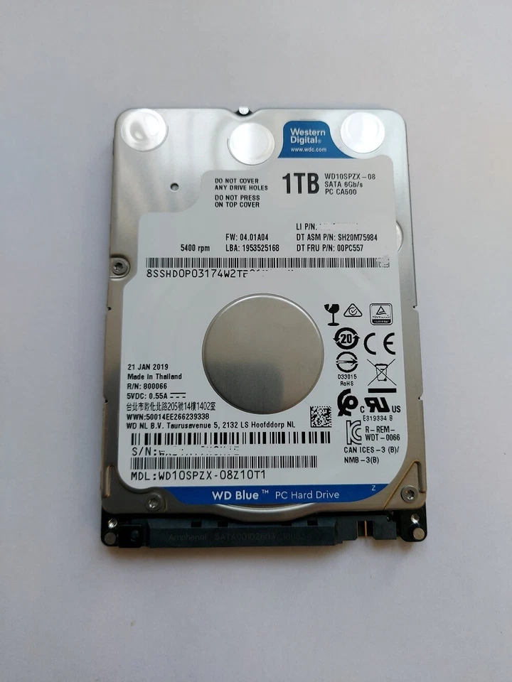 Western Digital WD10SPZX 1TB SATA III 5400RPM 2,5 Zoll 128MB Notebook Festplatte