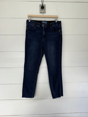 Democracy Women s 10 Ab Solution Raw Hem Jeans Ankle Stretchy