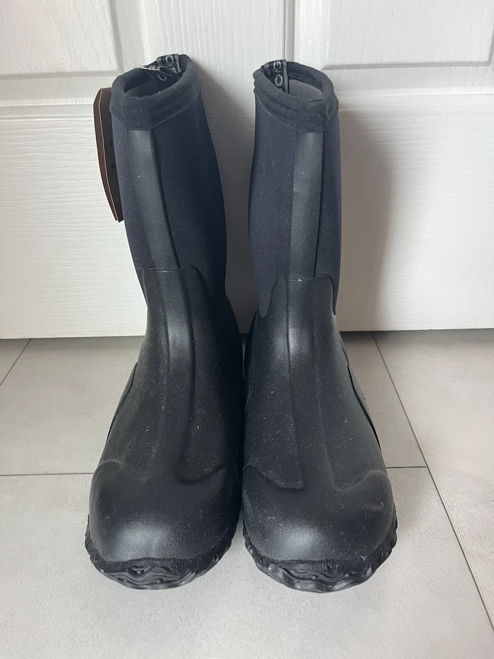 Bogs Classic Mid Snow Boots Mujer’s Talla 12/Hombre’s 10.5 Aislado Impermeable Negro Foto 2 de 4