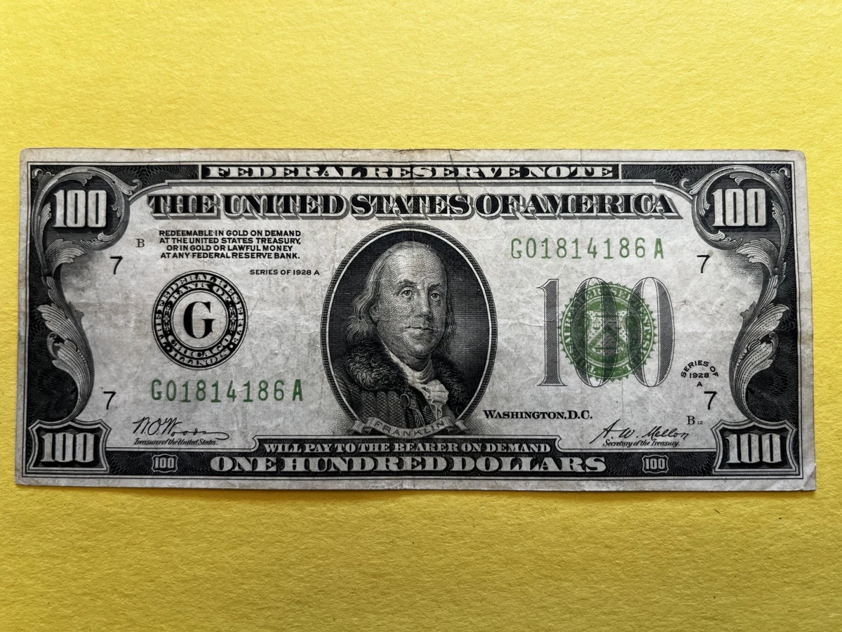 Gold 100 美元纸币在美国小联邦储备券| eBay