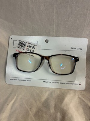 FELIX GRAY BLUE LIGHT FILTERING GLASSES-COLOR: AMBER TORTOISE -NEW