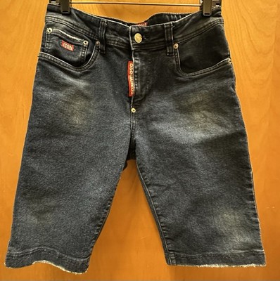 DSQUARED2 ICON Dark Blue Denim Jean Shorts Size 32