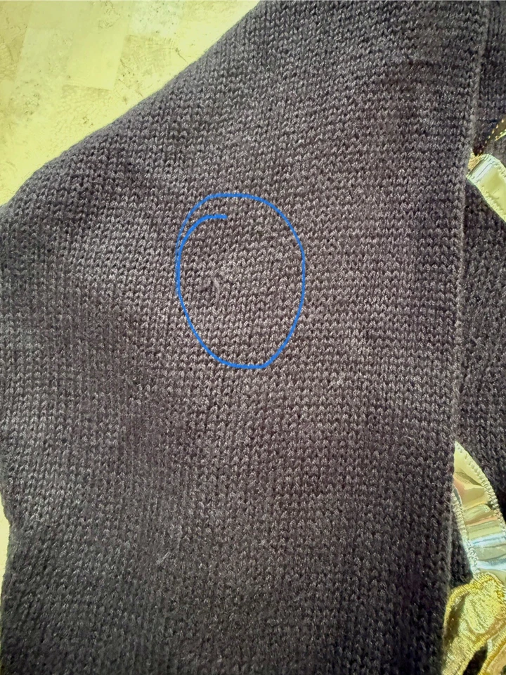 Suéter DE COLECCIÓN Bonnie Boerer Embellecido Dorado Plata Mariposa De Gran Tamaño - M Foto 4 de 4