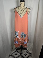 Shein Coral Tropical Dress Women's Size 2XL