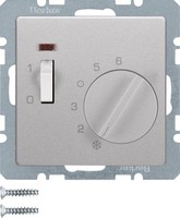 Berker 20306084 Temperaturregler ÖFfner Mit ZentralstüCk Q.1/Q.3/Q.7 Alu Samt