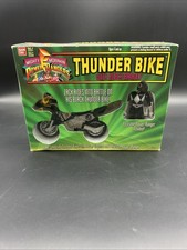 Bandai Mighty Morphin Power Rangers Thunder Bike & Black Ranger Toy 1994 NRFB