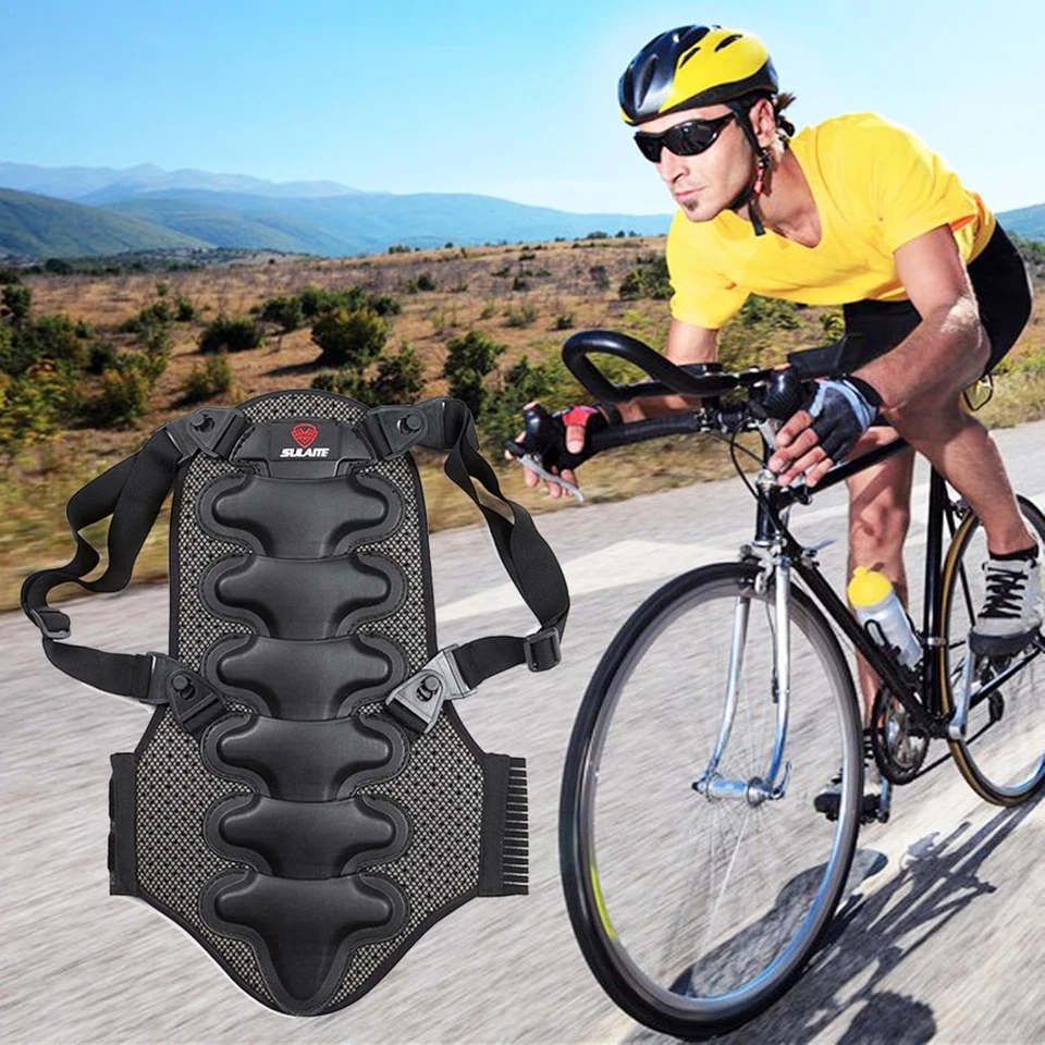 Paraschiena Moto, Protezione Spessa Staccabile Cuscino, Misura Universale Uomo E - Immagine 3 di 4