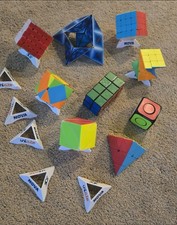 Lot of Assorted Rubik's Cube Twisty Puzzles Various Brands