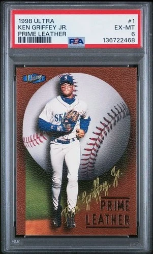Ken Griffey Jr. baseball card PSA 6  1998 Ultra Prime Leather SP Mariners HOF