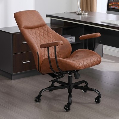 PU Leather Office Chair with Premium Durable Construction, Easy Assembly