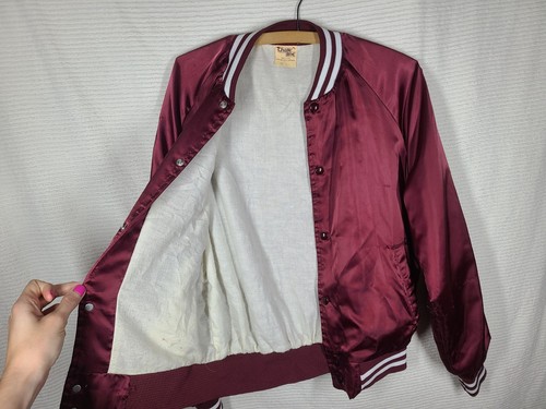 Vtg Conway Twitty Satin Jacket Mens Small Country Music 80s Snaps Burgundy Women - Picture 16 of 16