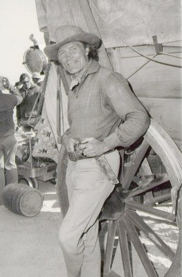 Jack Palance on the set of the 1974 television movie ''The Godchild''