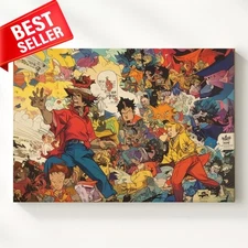 Comic Chaos Collage Maximalist Some Stories Cant Chaotic Highly Canvas Wall Art