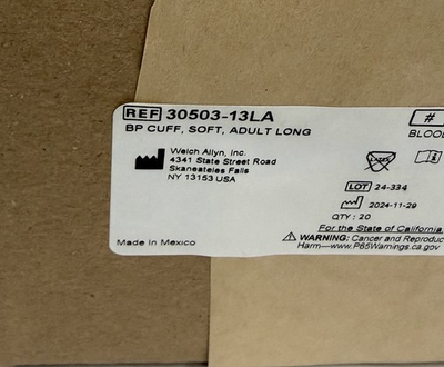 #ad #ad Disposable Soft Blood Pressure Cuff 30503 13LA Adult Long Case of 20 $110.00