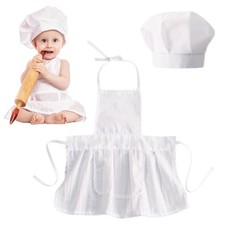 Baby Photography Prop, Chef Hat Apron Photo Props Costume Come with 2PCS Phot...