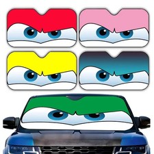 Car Windshield Sun Shade Cartoon Eye Visor SUV Auto Front Window Shield Cover ET