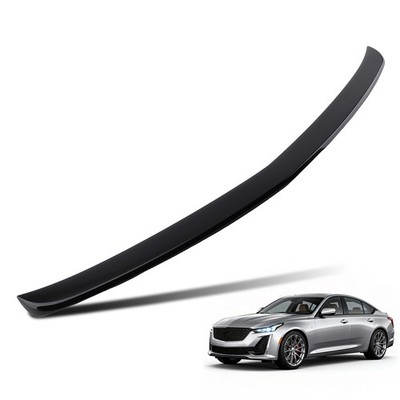 Gloss Black Trunk Spoiler for Cadillac CT5 2020-2022 V Style ABS Wing