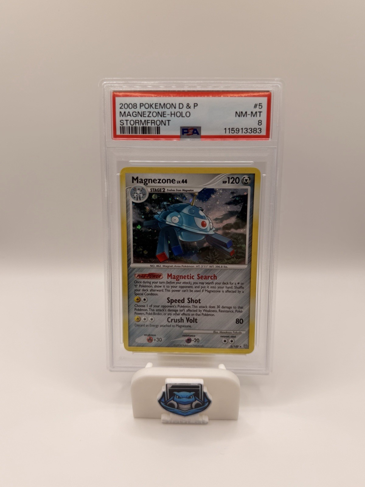 The Pokemon Company Magnezone 5/100 Stormfront Holo Rare PSA 8 2008
