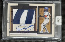 2024 Three & Two Baseball Diego Cartaya Auto Logo Patch Purple SSP 1/2 Dodgers