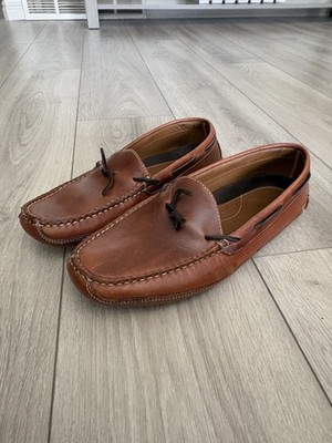 L.L. Bean Double Sole Moccasin Shoes Sz 10D? Brown Leather Slipper Loafer