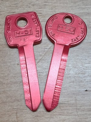 Vintage Curtis FORD Ignition/Door/Trunk H50/H51 NOS. Uncut Key Set.